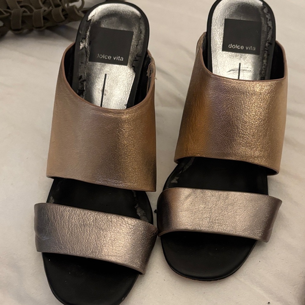 Dolce Vita Women's Bronze and Silver Mules